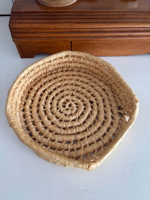 Woven Rattan Tray | Boho Basket Tray | Farmhouse Decor | Coffee Table Styling