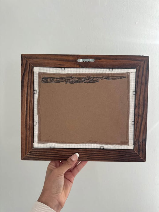 Vintage Framed Cross-Stitch Friendship Wall Art