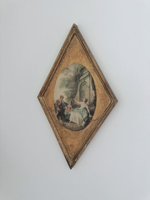 Antique-Inspired Diamond Framed Wall Art