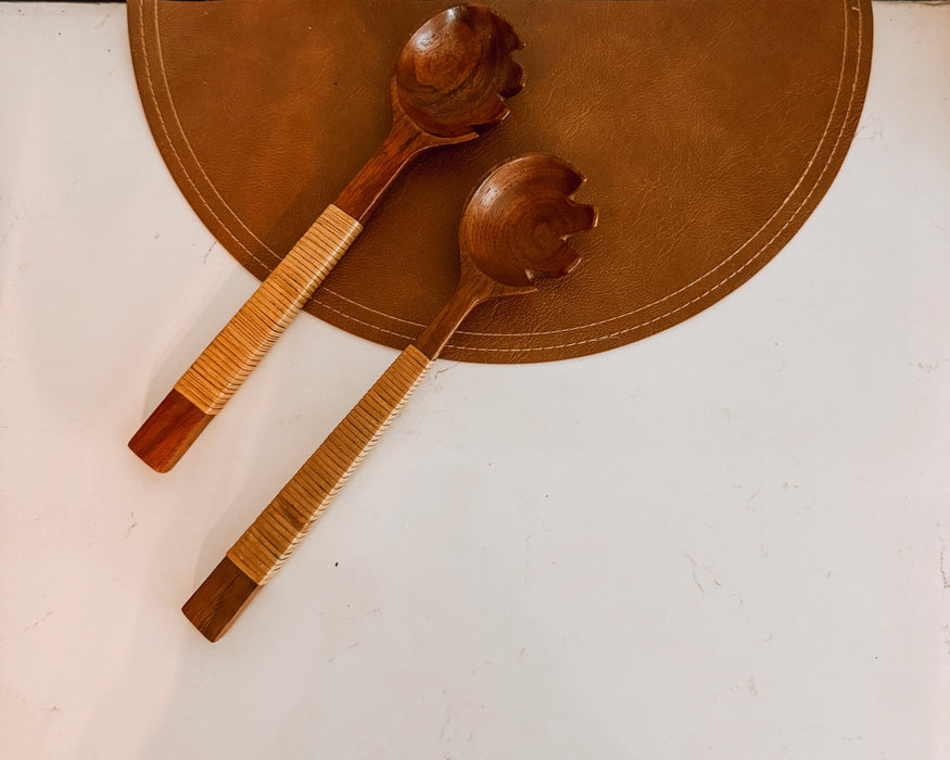 Wood Salad Spoon Set