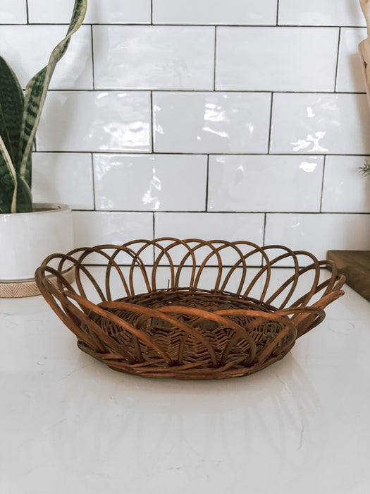 Dark Brown Wicker Basket