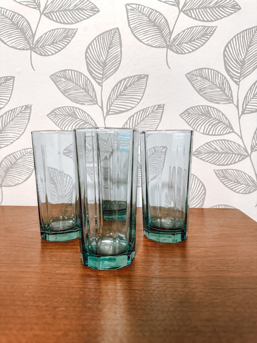 Set of Four Teal Drinkware