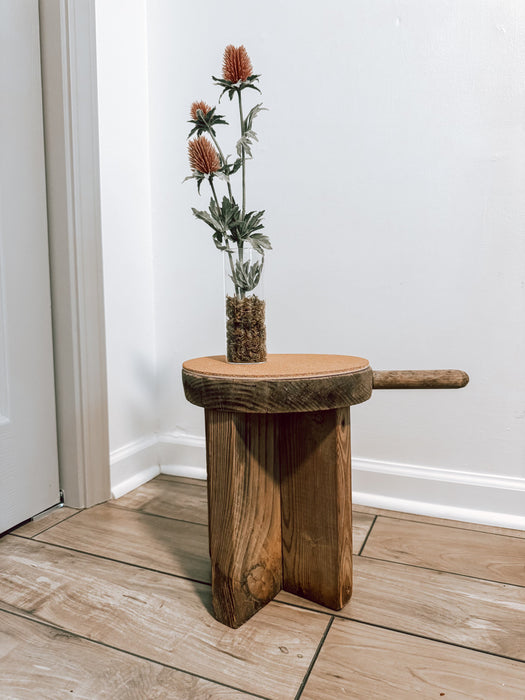 Wood Handle Plant Stool