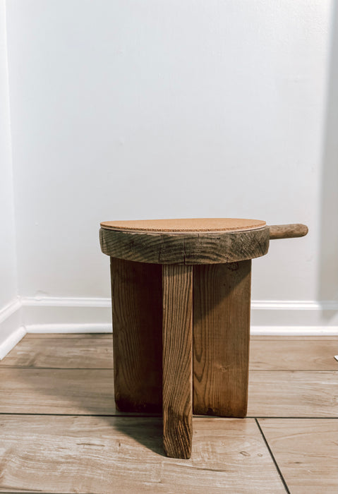 Wood Handle Plant Stool