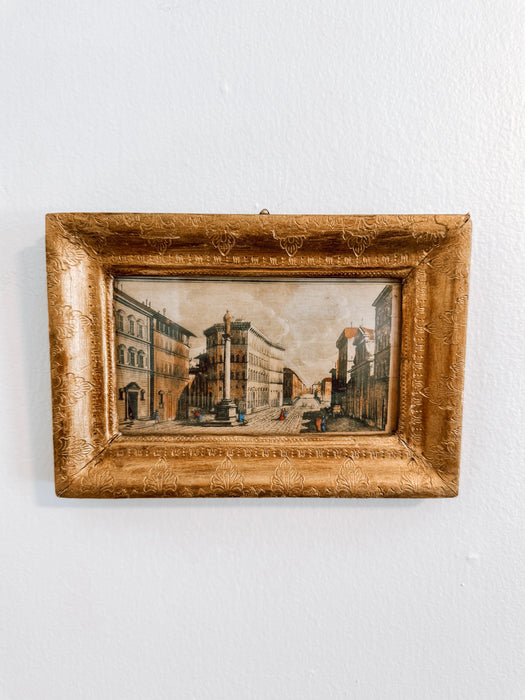 Patina Gold Framed Italy Scenic Wall Art