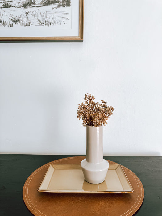 Gray Ceramic Dried Floral Vase