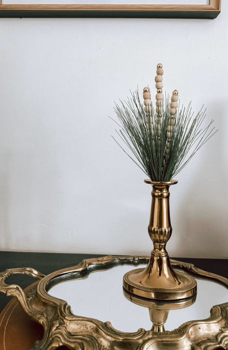 Elegant Brass Candle Holder Arrangement