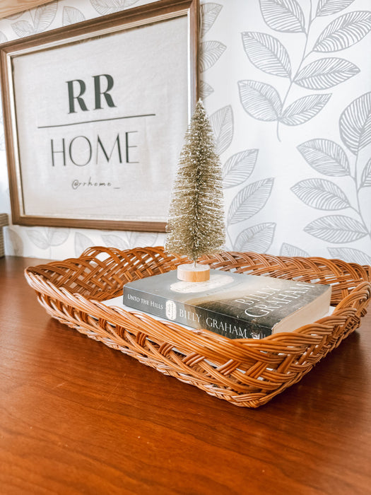 Woven Rectangle Basket Tray